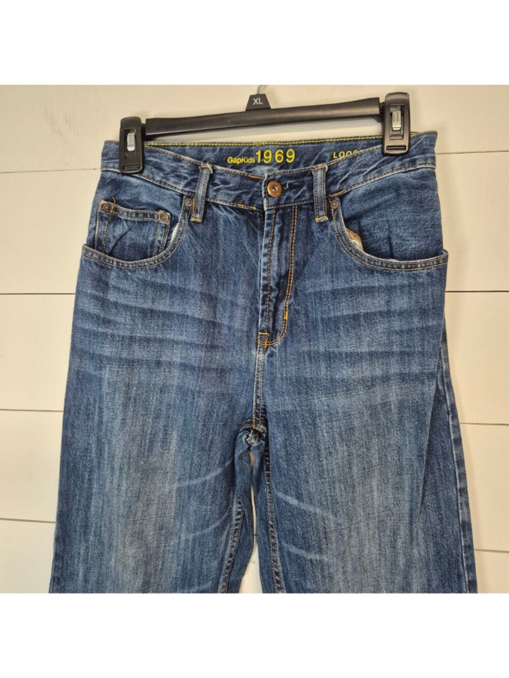 GapKids 1969 Loose Fit Boys Denim Jeans Size 18 Slim Medium Wash - Picture 2 of 8